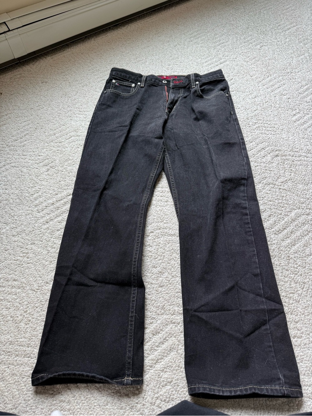 Tommy Hilfiger Black Wide-Leg Jeans